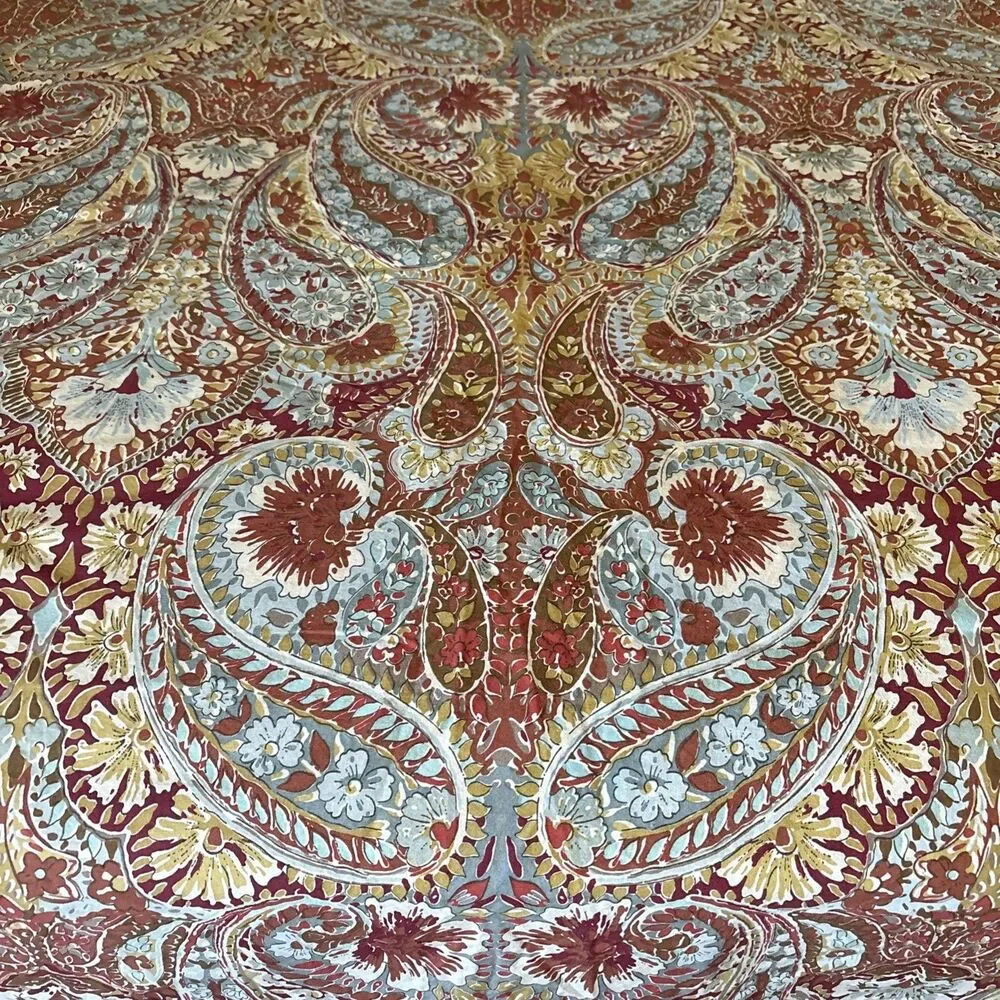 EUC Pottery Barn Bella Paisley Cotton Full Queen Cotton Duvet Cover F/Q